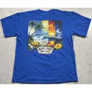 VTG Y2K Ron Jon Surf Shop Cozumel T-Shirt Mens Medium Blue 24-7 Paradise Tee